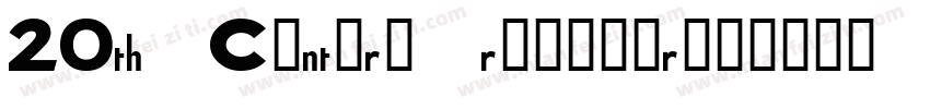 20th Century regular字体转换